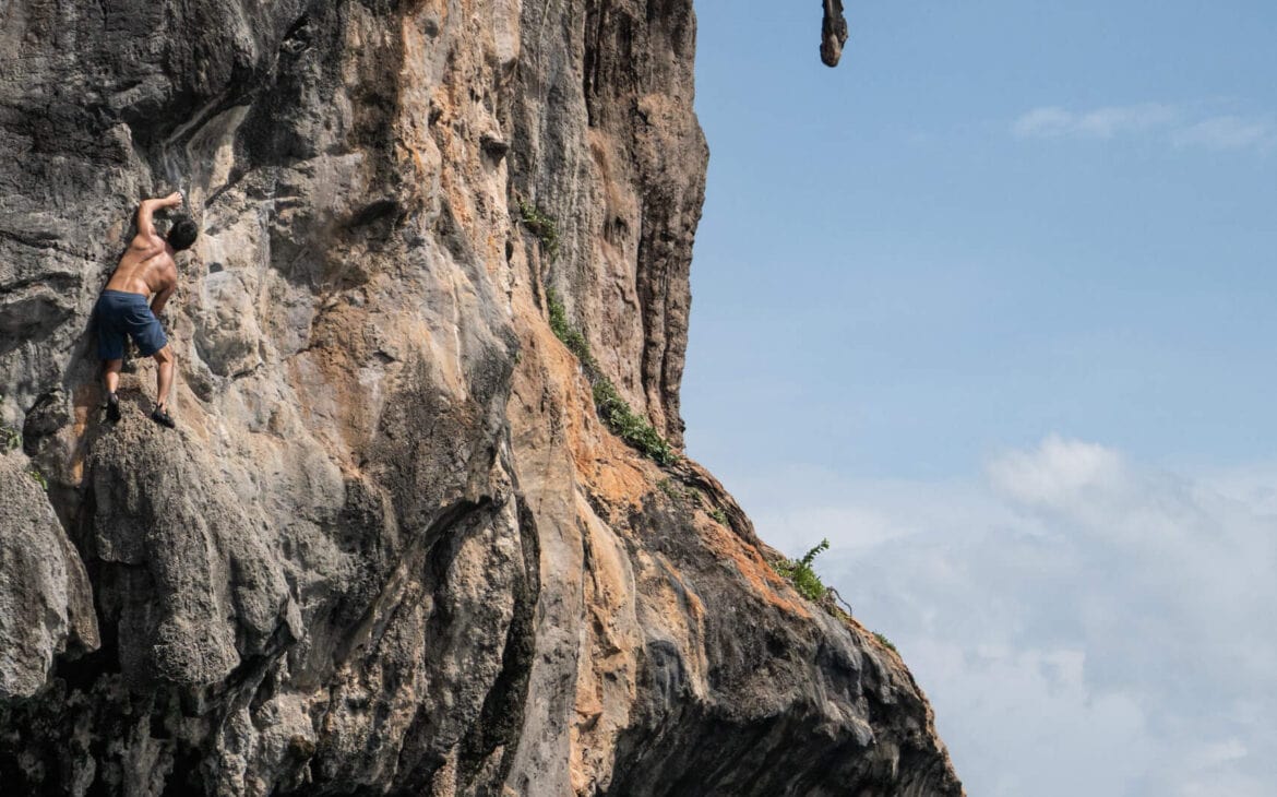 Deep Water Soloing in Thailand - Tonsai Beach