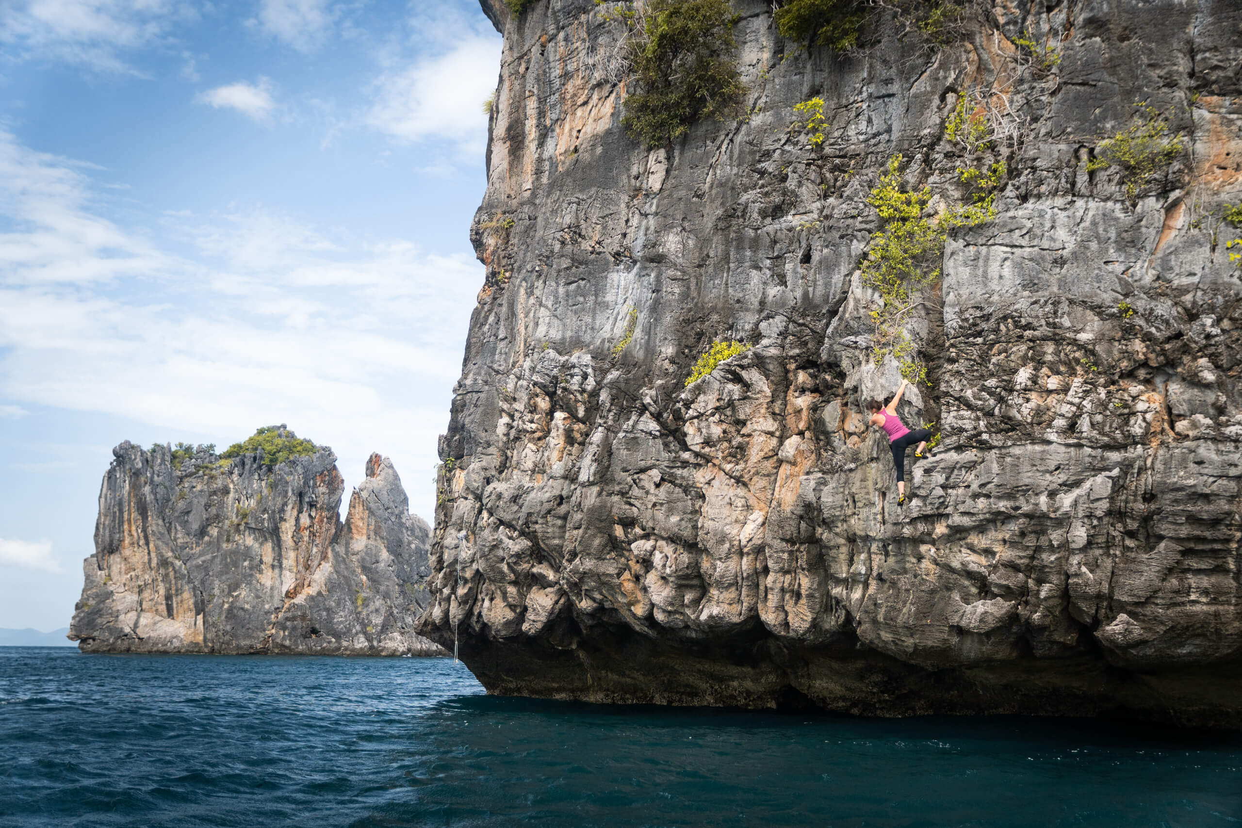 Deep Water Soloing Route in Thailand