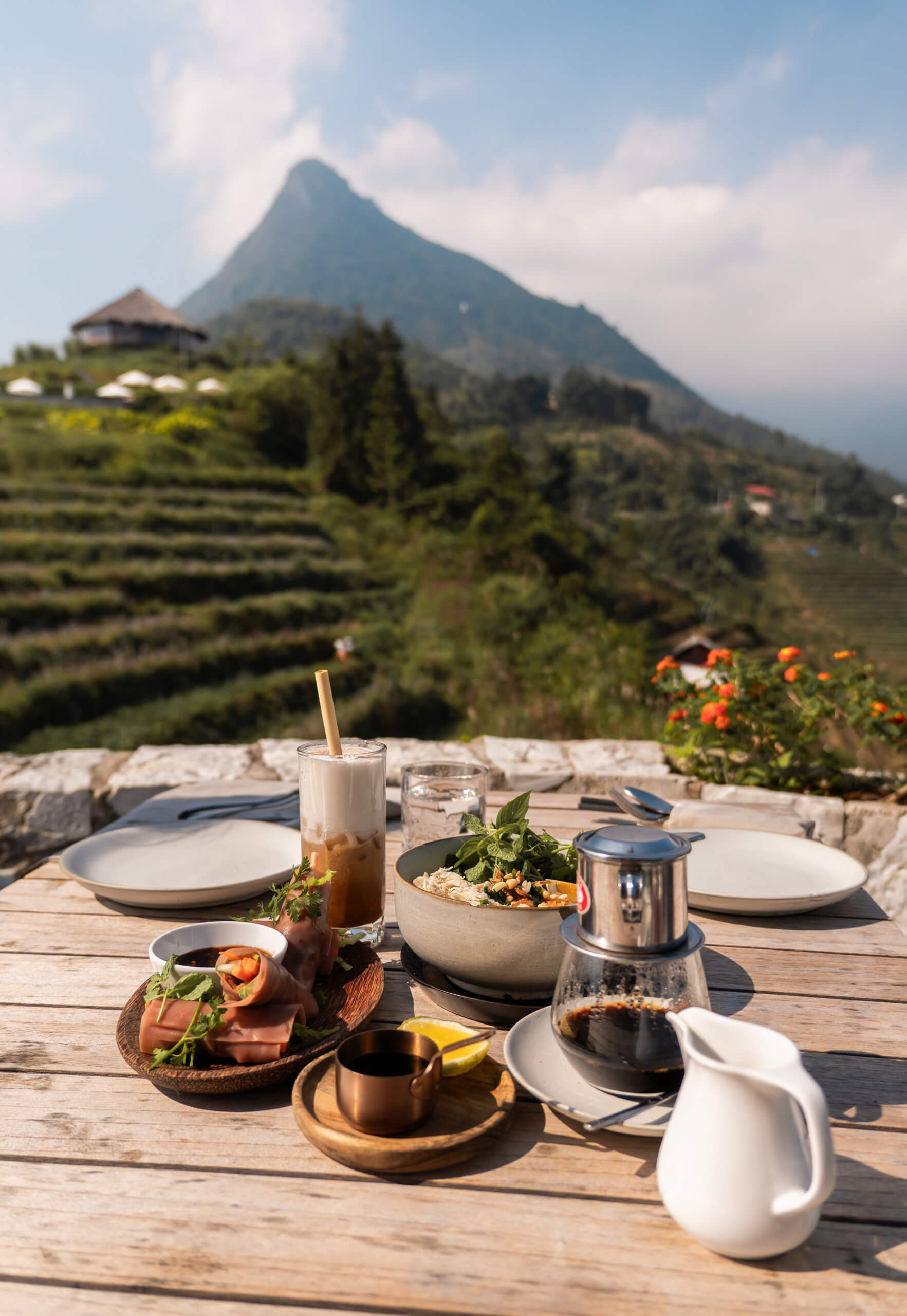 Lunch views at Topas Ecolodge