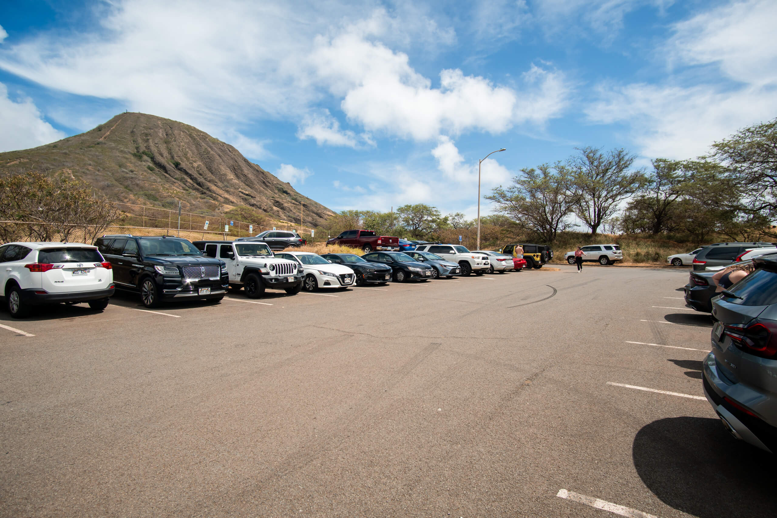 Parking lot at Koko Head