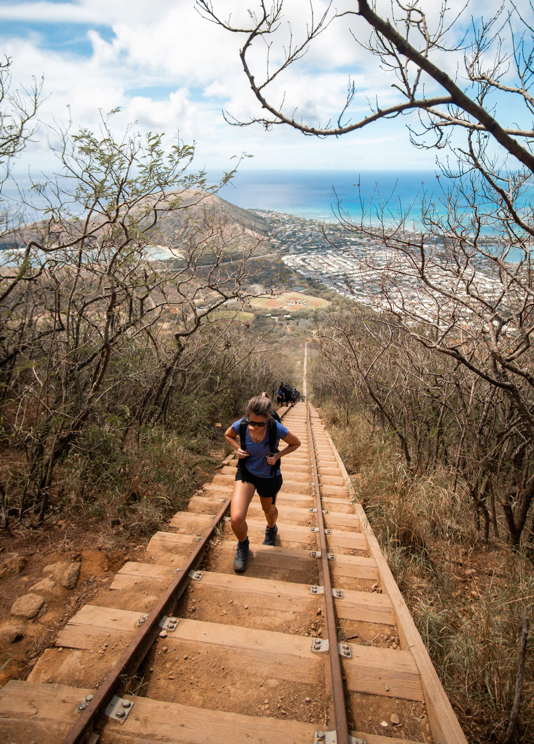 Last ascent of koko head stairs