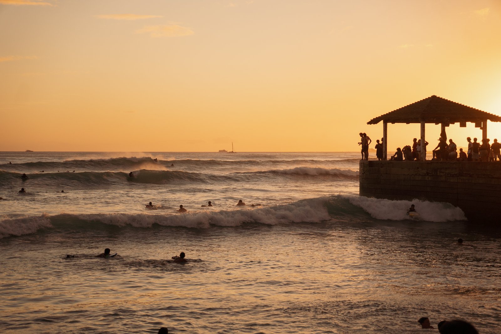 wakiki sunset on the beach