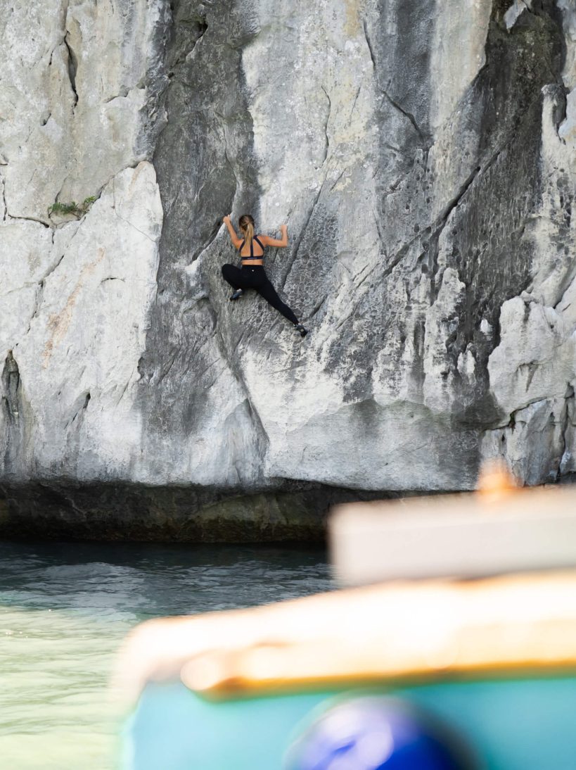 Climbing at Ha Long Bay