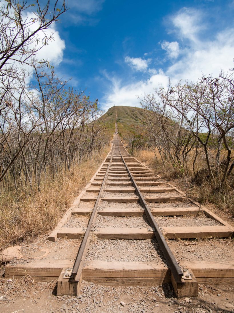 Base of koko head stairs