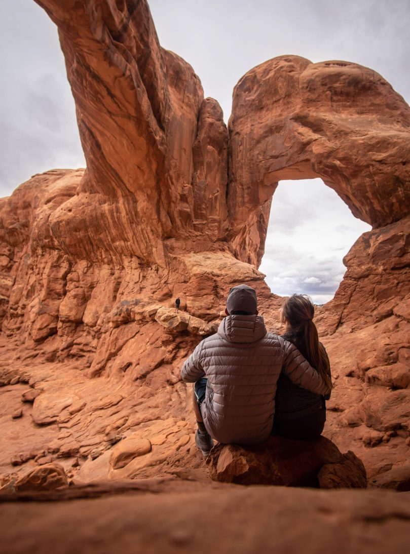 Sitting under Double Arch