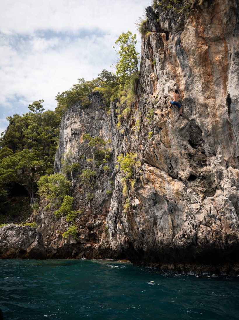 Rock climbing in Thailand