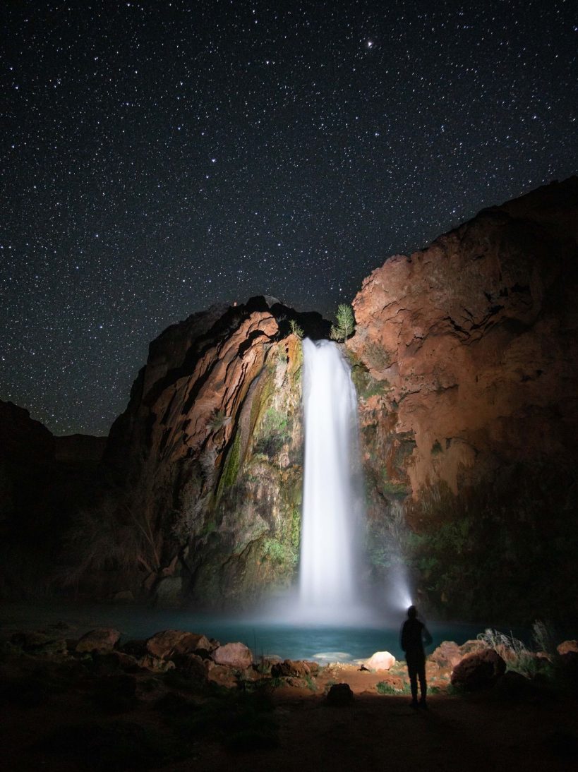 Havasupai Falls Hike at night