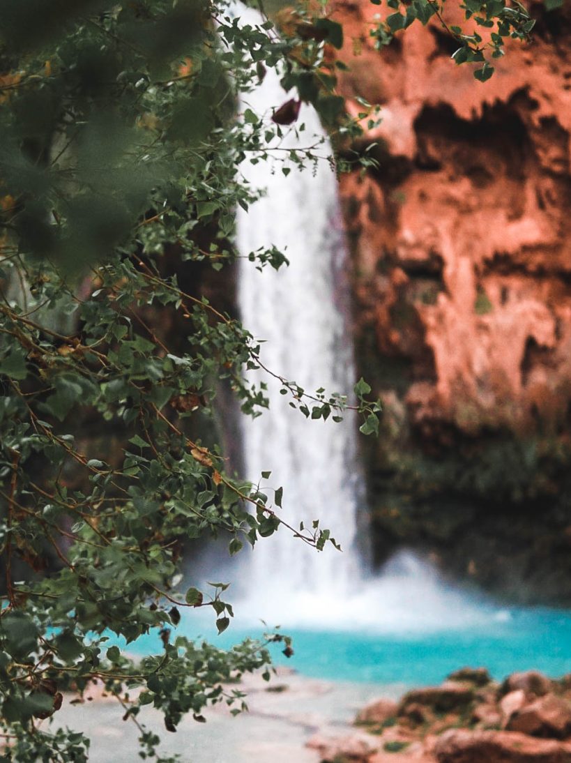 Havasupai Falls at sunset